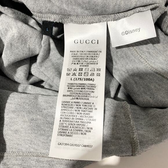 NWT Gucci X Disney Donald Duck T-Shirt Gray Size L - Picture 12 of 15